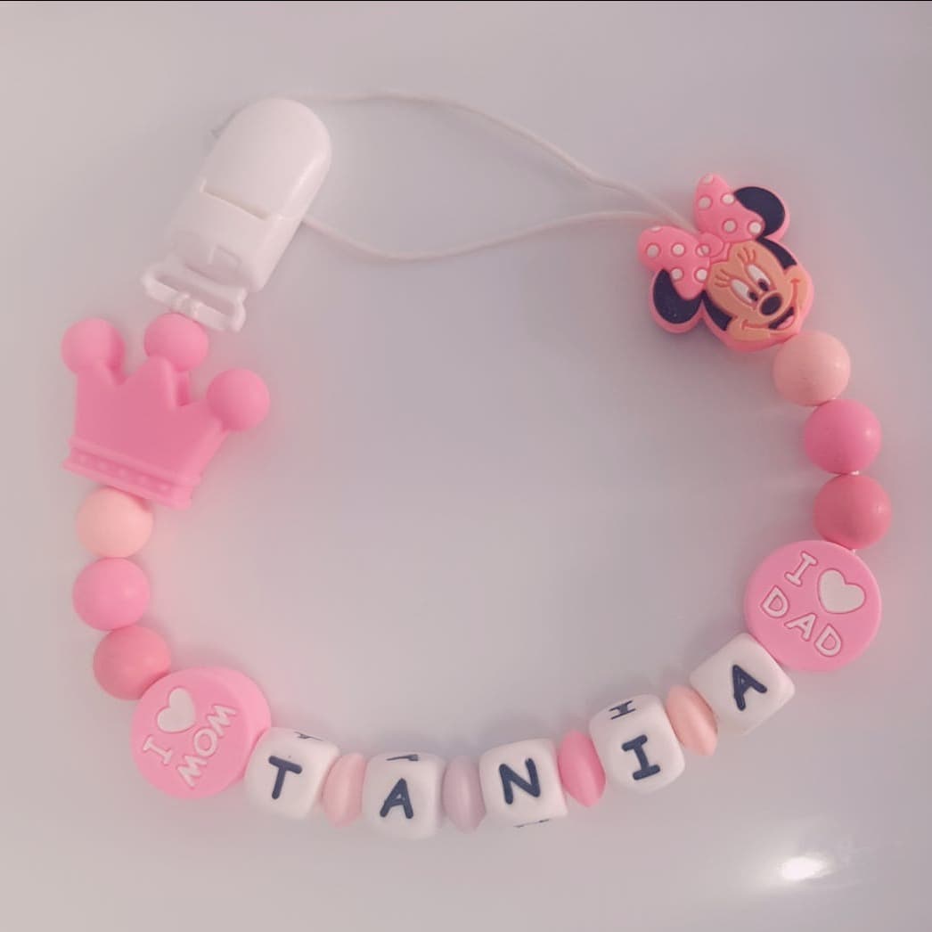 Rozosin – lănțișor de suzetă personalizat cu nume